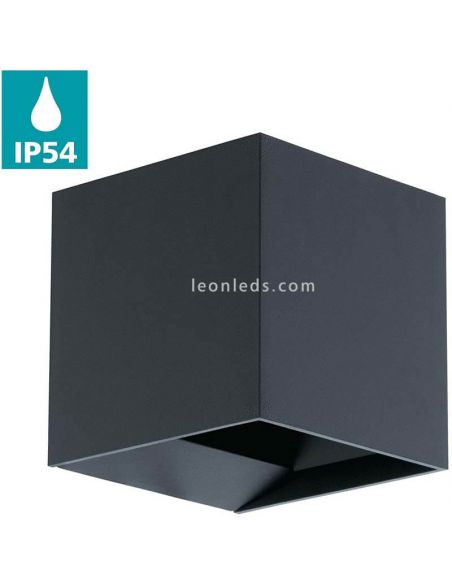 Applique murale d'extérieur LED carrée en aluminium IP54 Calpino | Éclairage LeónLeds | Applique anthracite IP54