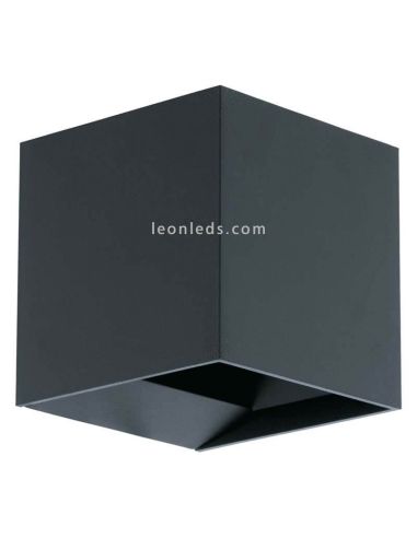 Aplique LED exterior cuadrado de aluminio IP54 Calpino | LeónLeds Iluminación | Lámpara de pared antracita