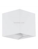 Aplique LED exterior cuadrado de aluminio IP54 Calpino | LeónLeds Iluminación | Lámpara de pared blanca