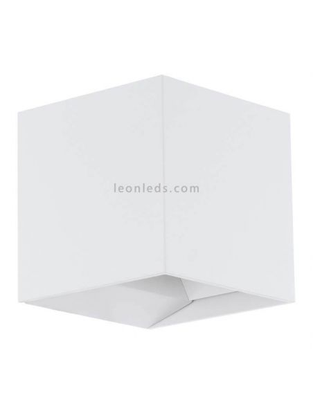 Aplique LED exterior cuadrado de aluminio IP54 Calpino | LeónLeds Iluminación | Lámpara de pared blanca