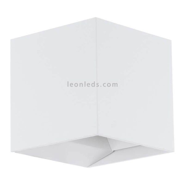 Aplique LED exterior cuadrado de aluminio IP54 Calpino | LeónLeds Iluminación | Lámpara de pared blanca