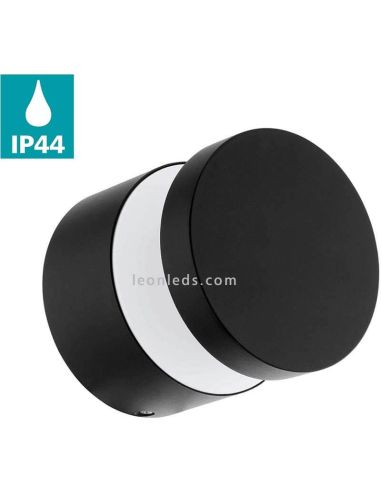Aplique LED pared y techo exterior IP44 Melzo | LeónLeds Iluminación | lámpara de pared negra IP44