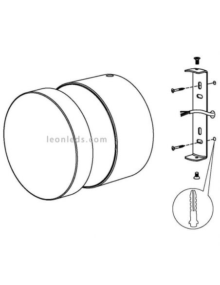Applique et plafonnier d'extérieur à LED IP44 Melzo | Éclairage LeónLeds | pose d'applique murale