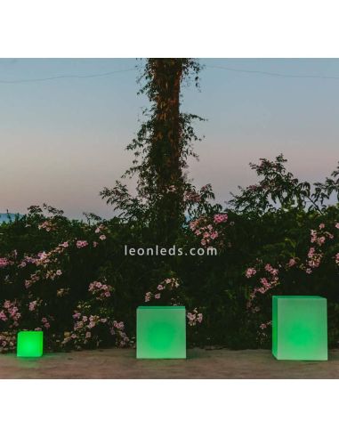 Cuby 20 petit cube multifonction LED avec câble ou piles rechargeables New Garden | Éclairage LeonLeds
