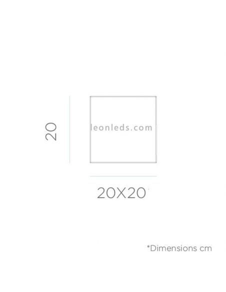 Cubo multifunción LED pequeño Cuby 20 con cable o batería recargable medidas New Garden | LeónLeds Iluminación