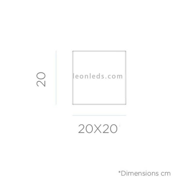 Cubo multifunción LED pequeño Cuby 20 con cable o batería recargable medidas New Garden | LeónLeds Iluminación