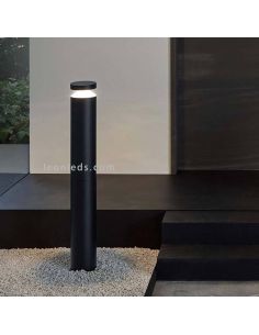 Baliza LED exterior alta de 1 metro IP44 Melzo | LeónLeds Iluminación | Lámpara de techo negra 2