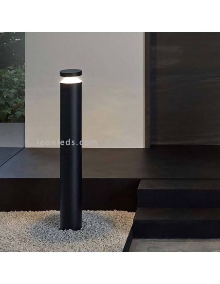 Baliza LED exterior alta de 1 metro IP44 Melzo | LeónLeds Iluminación | Lámpara de techo negra ambiente