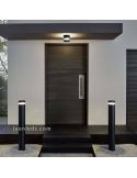 Baliza LED exterior alta de 1 metro IP44 Melzo | LeónLeds Iluminación | Lámpara de techo negra con aplique