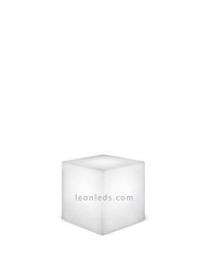 Mesa y asiento LED Cuby 32 exterior con 2 acabados  New Garden | LeónLeds Iluminación