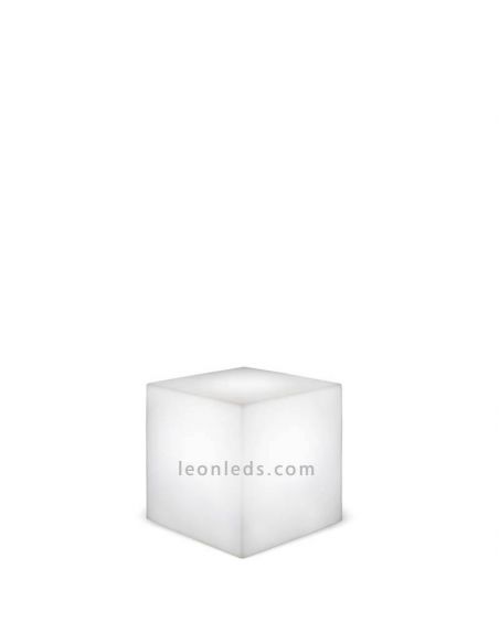 Mesa y asiento LED Cuby 32 exterior con 2 acabados  New Garden | LeónLeds Iluminación
