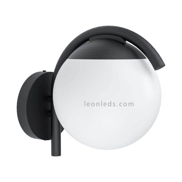 Aplique de pared exterior negro y blanco Prata Vecchia Eglo Iluminación | LeonLeds Iluminación