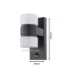 Aplique LED exterior sensor de movimiento serie Atollari dimensiones marca Eglo Iluminación | LeonLeds Iluminación