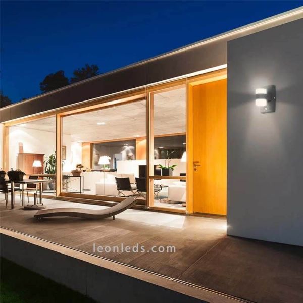 Aplique LED para pared exterior con sensor de movimiento Atollari Eglo Iluminación | LeonLeds Iluminación