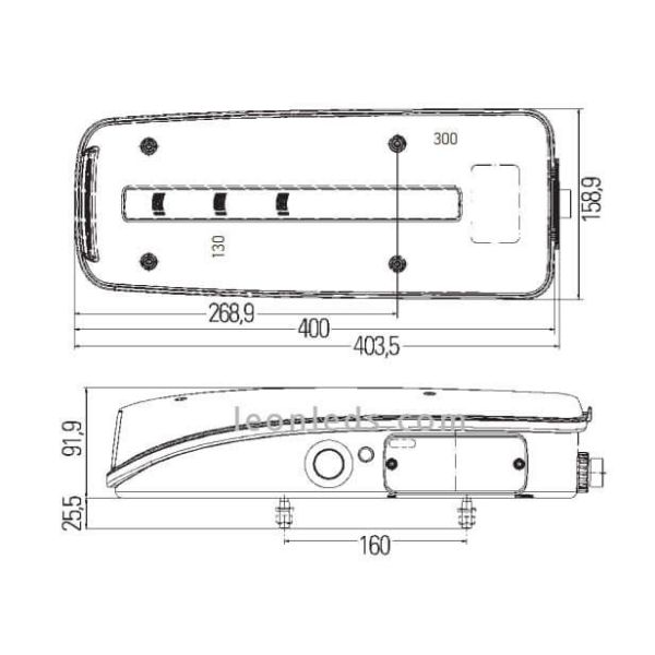 Dimensions de l'abat-jour pour LED Mann Original Hella 9EL 208 551-001 | leonleds