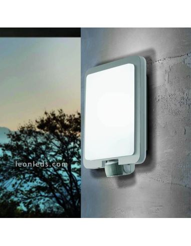 Arandela Mussotto para exterior com sensor de movimento Tomada E27 Eglo Lighting | Leon Iluminação LED
