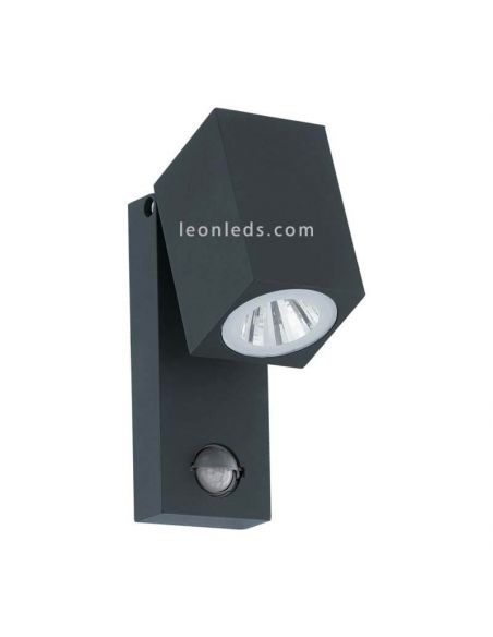 Aplique Sakeda antracite LED com sensor de movimento Eglo Iluminación | Leon Iluminação LED