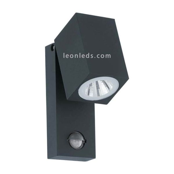 Aplique LED Sakeda antracita con sensor de movimiento Eglo Iluminación | LeónLeds Iluminación