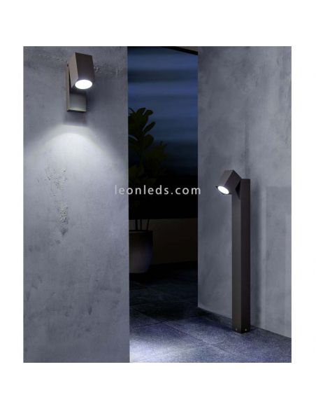 Applique murale à LED Sakeda anthracite avec détecteur de mouvement extérieur Eglo Iluminación | Éclairage LeonLeds