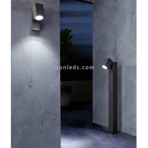 Applique murale à LED Sakeda anthracite avec détecteur de mouvement extérieur Eglo Iluminación | Éclairage LeonLeds