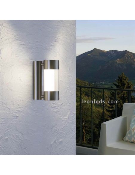 Arandela LED exterior de aço inox Robledo ambiente photo Eglo Iluminación | Leon Iluminação LED