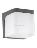 Aplique de pared exterior LED cuadrado antracita Jorba | LeónLeds Iluminación | lámpara de pared gris