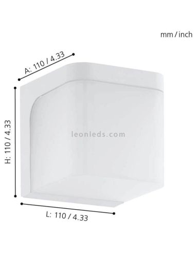 Wandleuchte LED quadratisch Anthrazit...