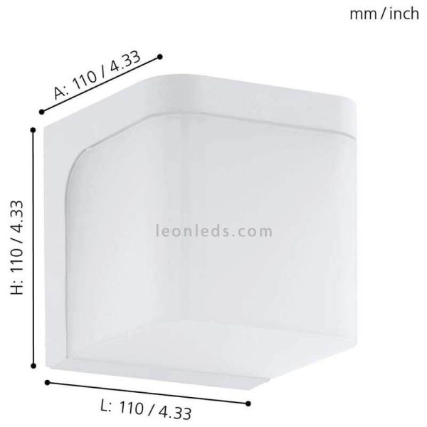 Wandleuchte LED quadratisch Anthrazit...