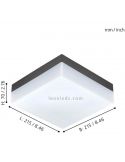 Dimensiones aplique/plafón LED exterior  Sonella  negro ambiente Eglo Iluminación | LeónLeds Iluminación