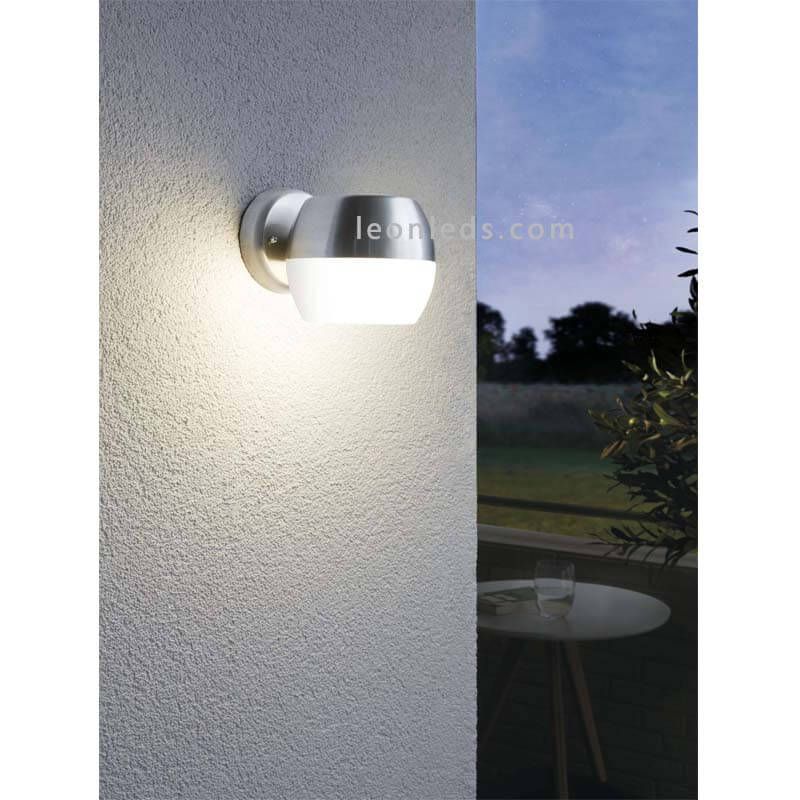 Aplique de pared LED acero inoxidable y vidrio Oncala Eglo Iluminación