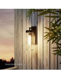 Aplique de pared exterior Bovolone de vidrio vintage acero E27   Eglo Iluminación | LeónLeds Iluminación