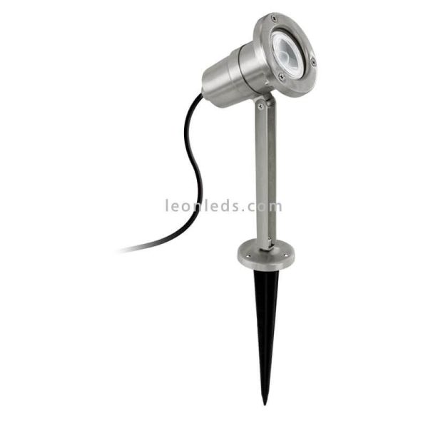Lámpara de estaca plateada Nema para jardín IP54 Eglo Iluminación | LeónLeds Iluminación