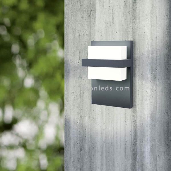 Aplique LED exterior Culpina de aluminio | LeónLeds Iluminación | lámpara de pared antracita ambiente