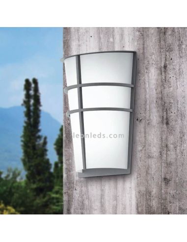 Aplique LED exterior Breganzo para jardín | LeónLeds Iluminación | lámpara de pared plata ambiente