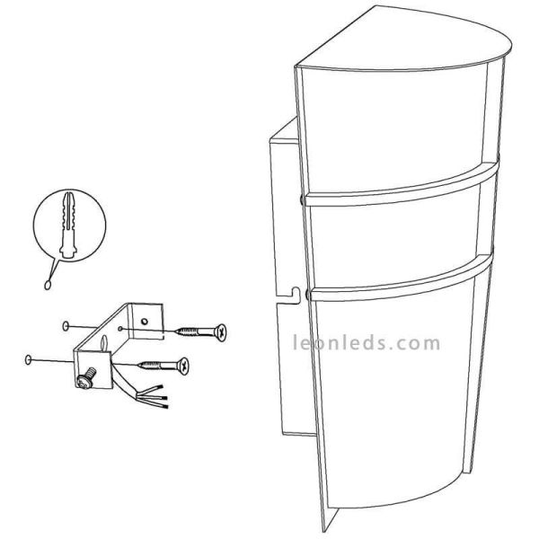 Lampe de jardin d'extérieur à LED Breganzo | Éclairage LeónLeds | pose d'applique murale