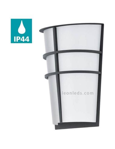 Aplique LED exterior Breganzo para jardín | LeónLeds Iluminación | lámpara de pared antracita IP44