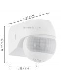 Détecteur de mouvement couleur blanche Detect Me dimensions marque Eglo Lighting | Éclairage LeonLeds
