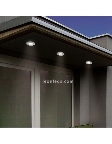 Margo Lámpara empotrable GU10 redondo acero inoxidable Eglo | LeonLeds Iluminación