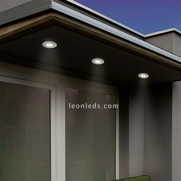 Margo Lámpara empotrable GU10 redondo acero inoxidable Eglo | LeonLeds Iluminación