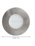 Dimensiones Margo Lámpara empotrable GU10 redondo acero inoxidable Eglo | LeonLeds Iluminación