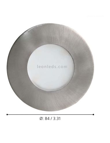Dimensiones Margo Lámpara empotrable GU10 redondo acero inoxidable Eglo | LeonLeds Iluminación