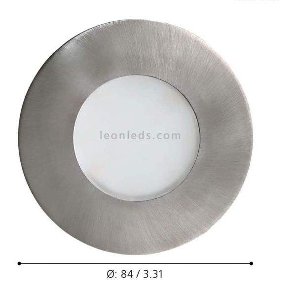 Dimensiones Margo Lámpara empotrable GU10 redondo acero inoxidable Eglo | LeonLeds Iluminación