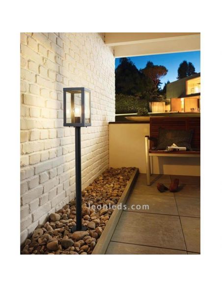 Farol exterior de aço E27 Alamonte foto ambiente Eglo Ilumnación | Leon Iluminação LED