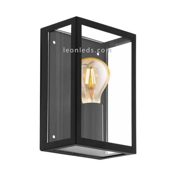 Aplique de pared acero y vidrio E27 Alamonte Eglo Iluminación | LeónLeds Iluminación