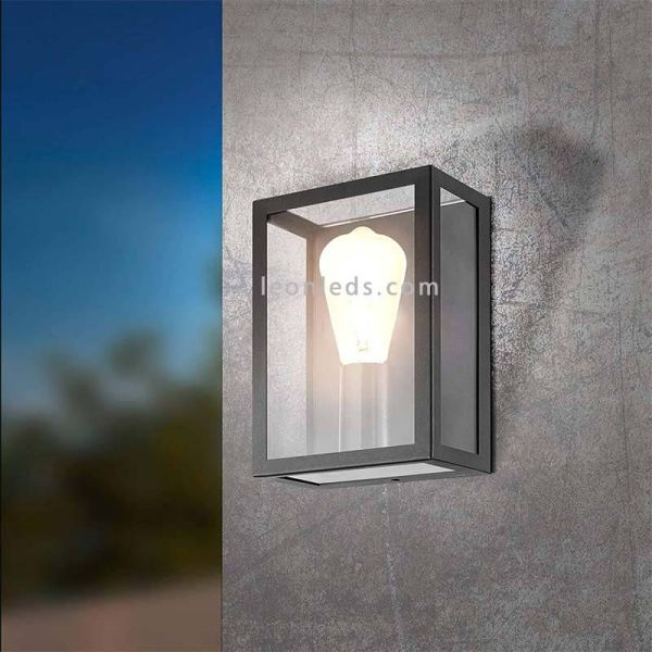 Aplique de pared acero y vidrio E27 Alamonte foto de ambiente Eglo Iluminación | LeónLeds Iluminación