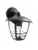 Aplique E27 exterior negro MyGarden Creek Philips | LeónLeds Iluminación