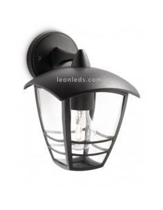 Aplique E27 exterior negro MyGarden Creek Philips | LeónLeds Iluminación