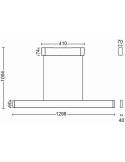 Dimensiones Lámpara de techo LED Ensis Hue 2X39W 4090331P9 Philips Hue | LeonLeds