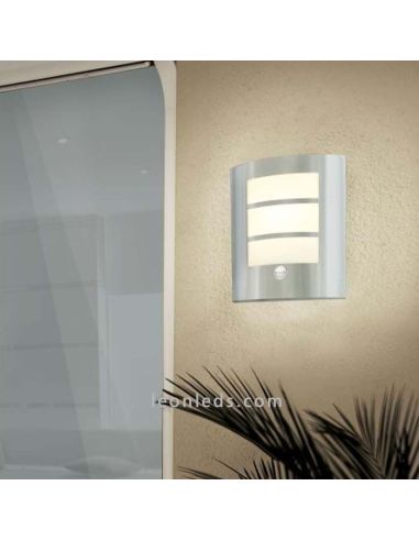 Applique E27 City extérieur sans capteur environnement en acier inoxydable Eglo Iluminación | Éclairage LeonLeds