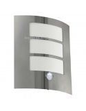 Aplique E27 City exterior con sensor de movimiento acero inoxidable  Eglo Iluminación | LeónLeds Iluminación
